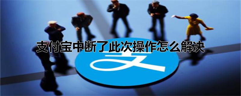 支付宝中断了此次操作怎么解决