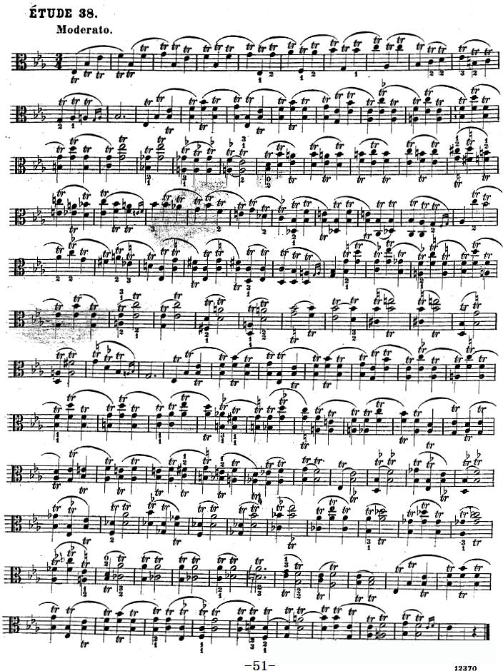 克莱采尔《中提琴练习曲40首》（ETUDE 36-38）
