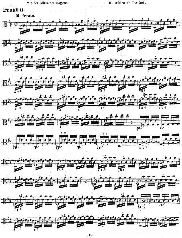 克莱采尔《中提琴练习曲40首》（ETUDE 11-13）