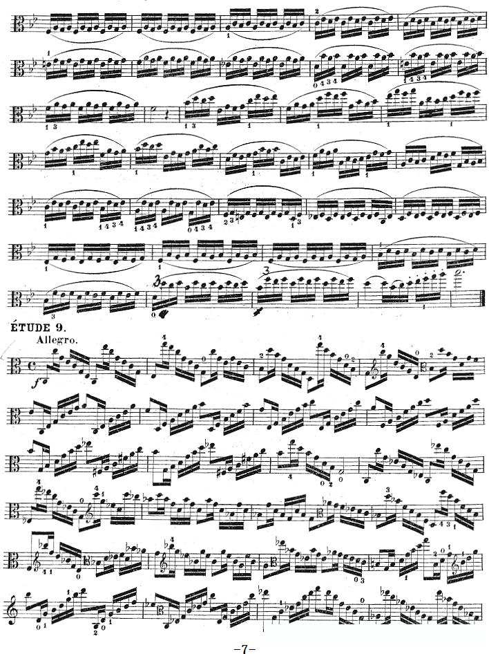 克莱采尔《中提琴练习曲40首》（ETUDE 7-10）