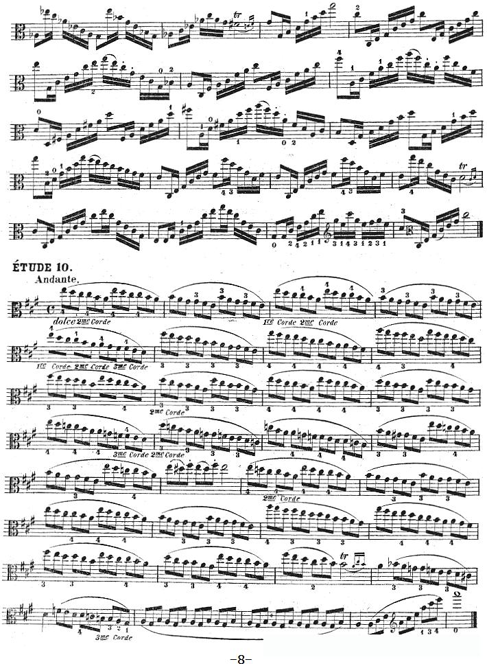 克莱采尔《中提琴练习曲40首》（ETUDE 7-10）