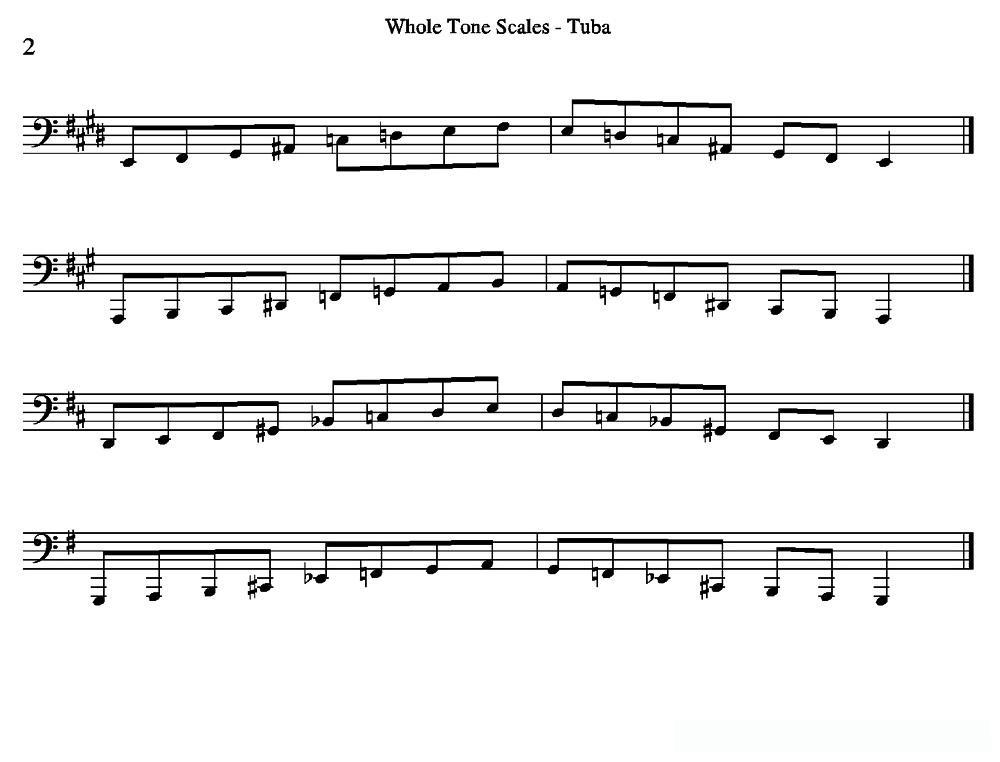 Whole-Tone Scales - Tuba（大号练习教材选曲）