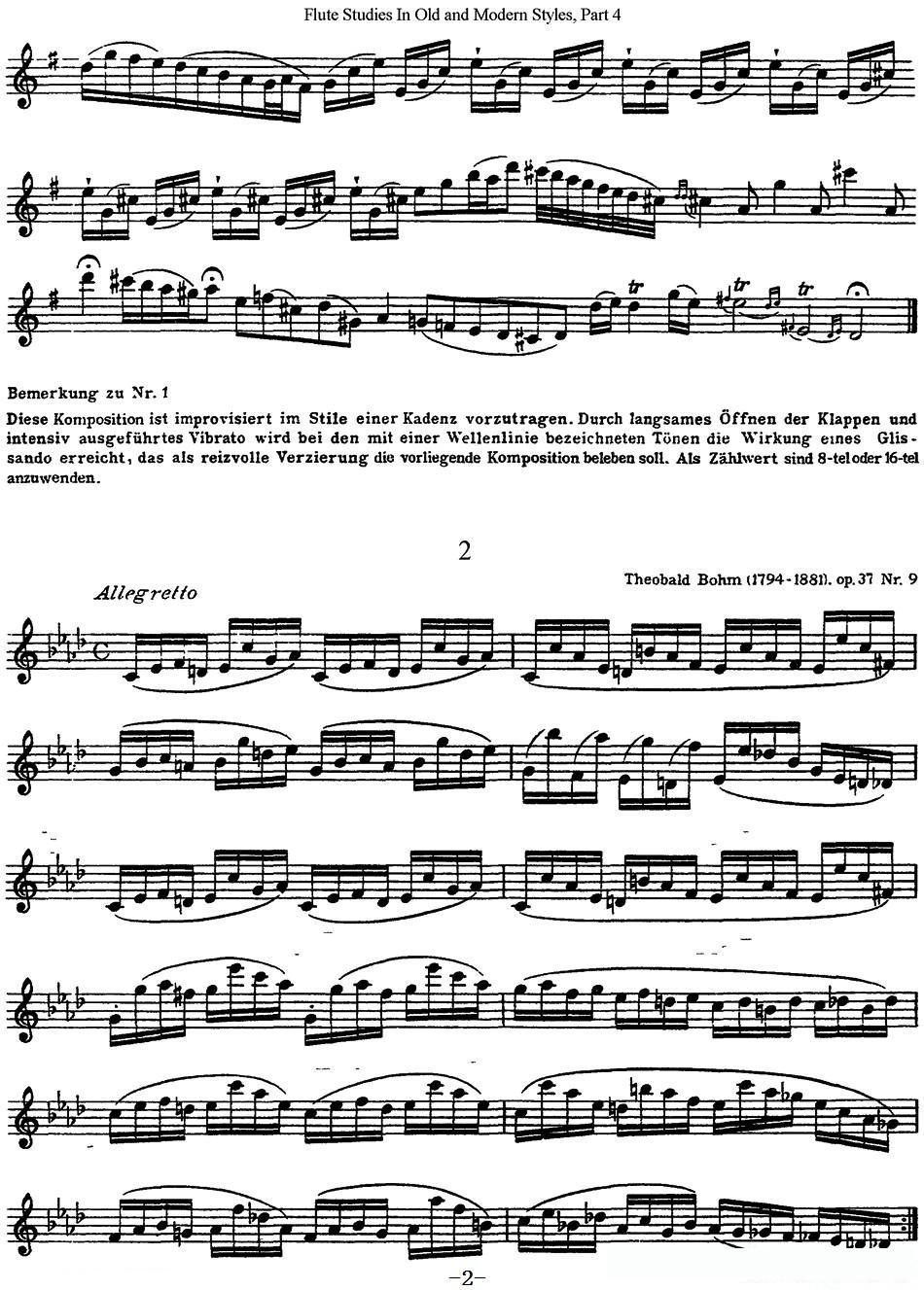 斯勒新老风格长笛练习重奏曲（第四部分）（NO.1-NO.2）