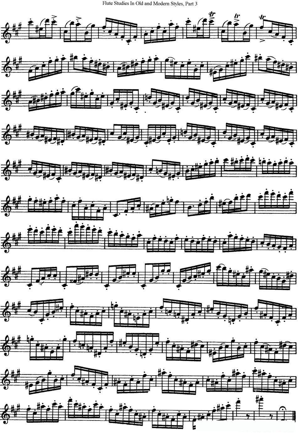 斯勒新老风格长笛练习重奏曲（第三部分）（NO.44-NO.45）