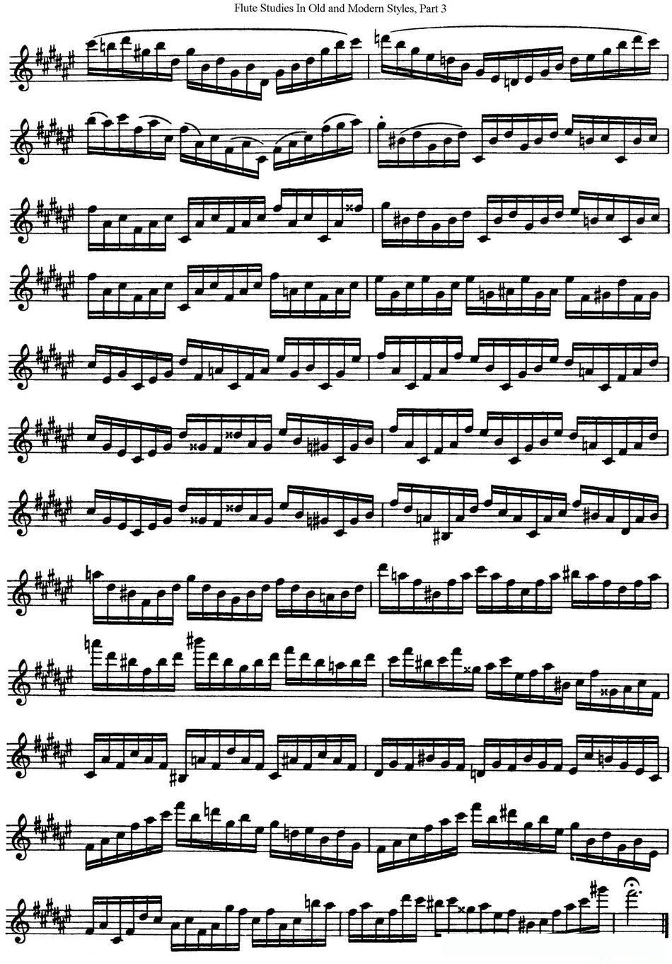 斯勒新老风格长笛练习重奏曲（第三部分）（NO.42-NO.43）