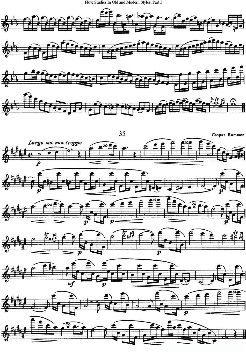 斯勒新老风格长笛练习重奏曲（第三部分）（NO.33-NO.35）