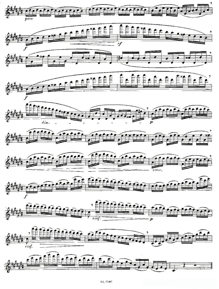 Moyse - 25 Studies after Czerny flute 之14（25首改编自车尔尼作品的练习曲）