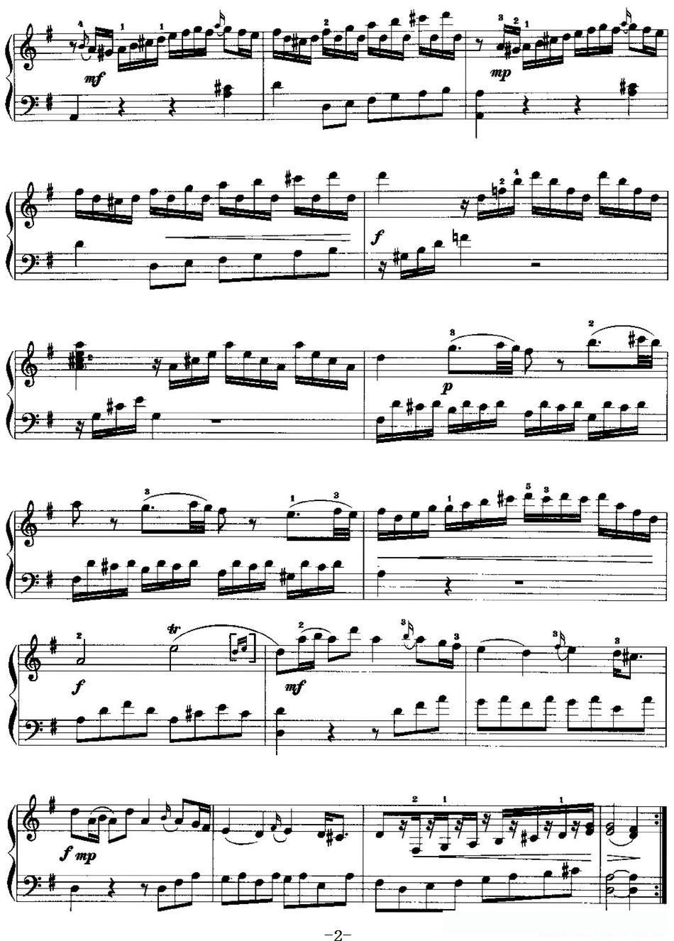 手风琴复调作品：奏鸣曲（J.C.巴赫作曲版、Op.5，No.3）
