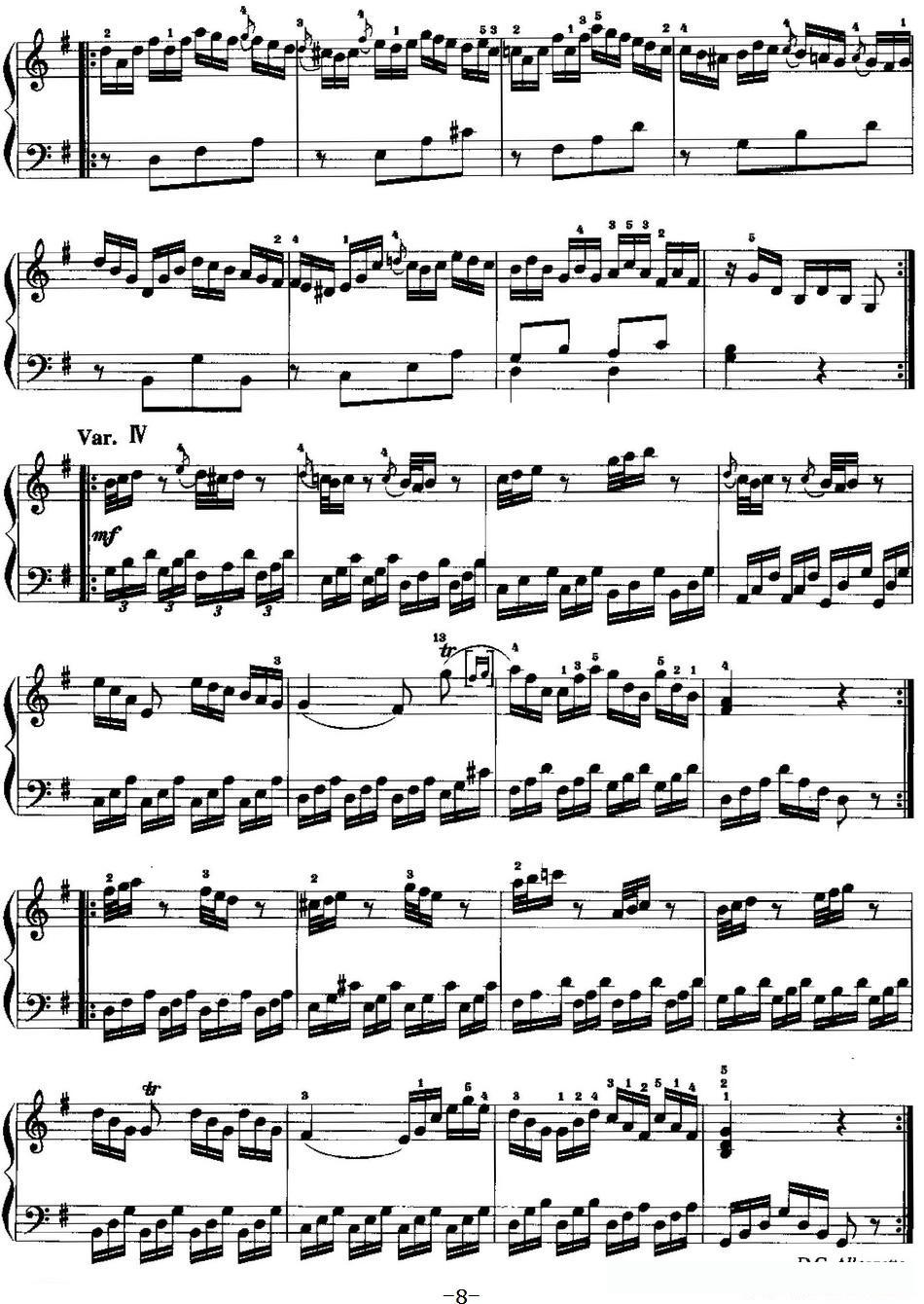 手风琴复调作品：奏鸣曲（J.C.巴赫作曲版、Op.5，No.3）