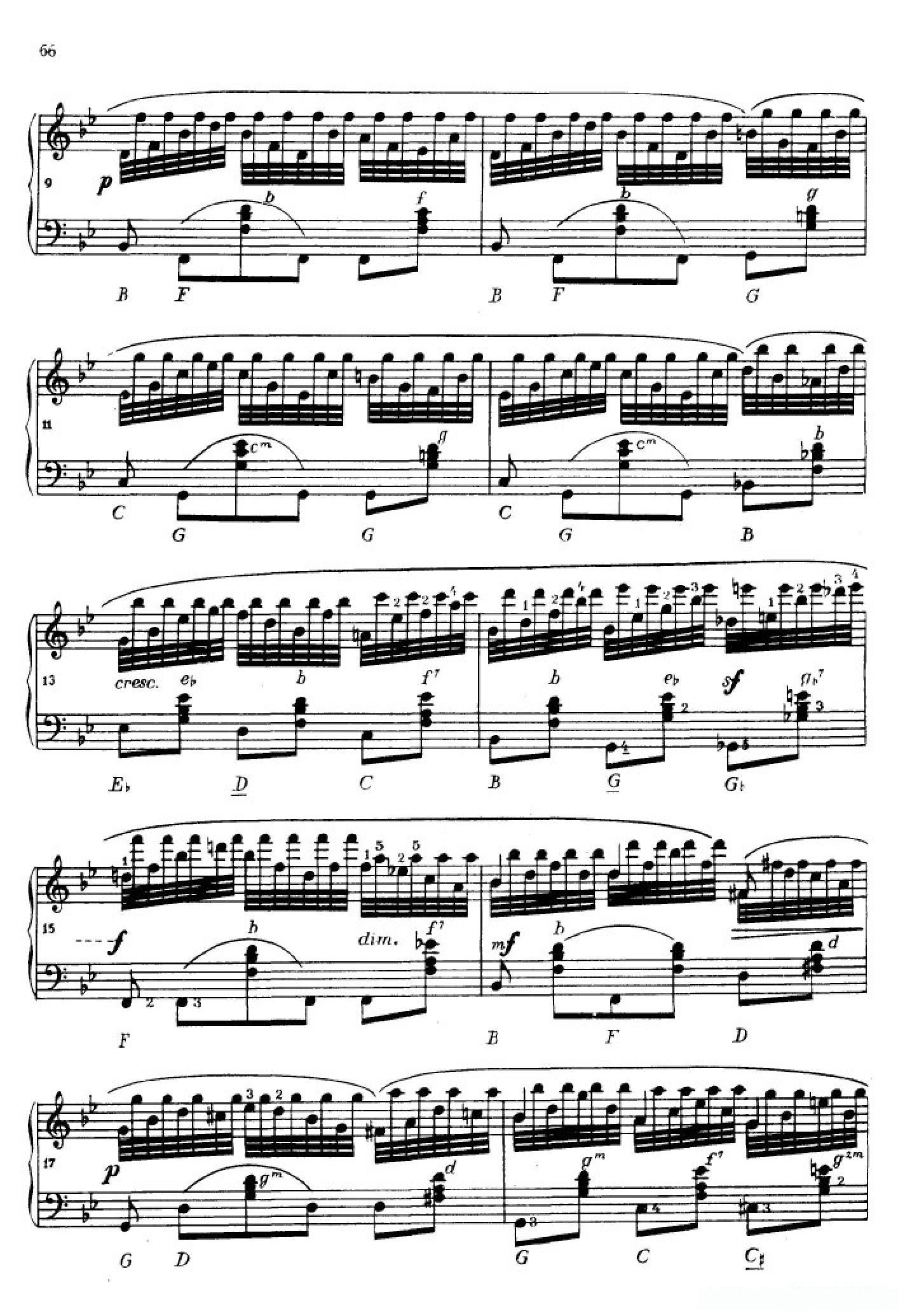 《车尔尼手风琴练习曲集》第Ⅳ册（第13首）