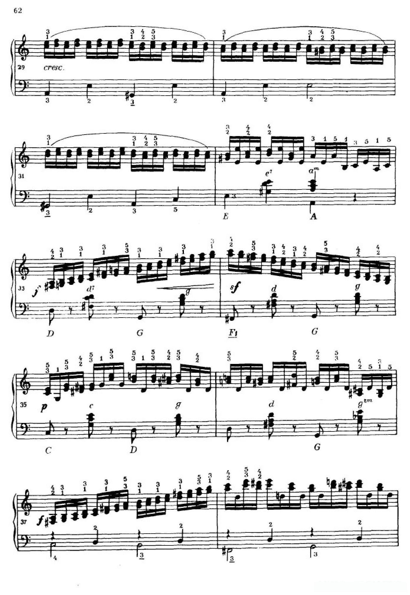 《车尔尼手风琴练习曲集》第Ⅳ册（第12首）