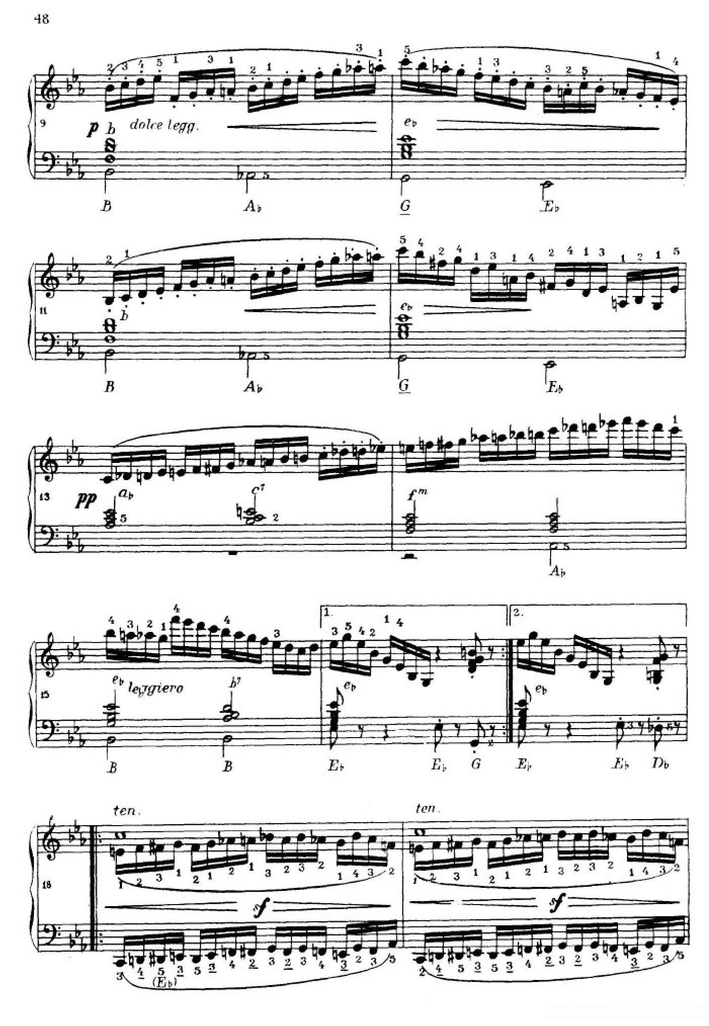 《车尔尼手风琴练习曲集》第Ⅳ册（第9首）
