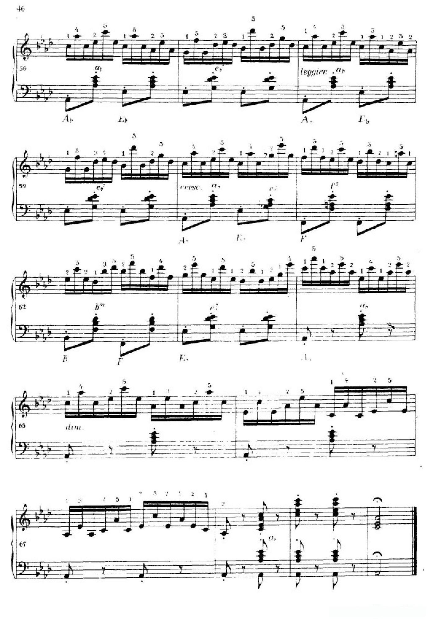 《车尔尼手风琴练习曲集》第Ⅳ册（第8首）