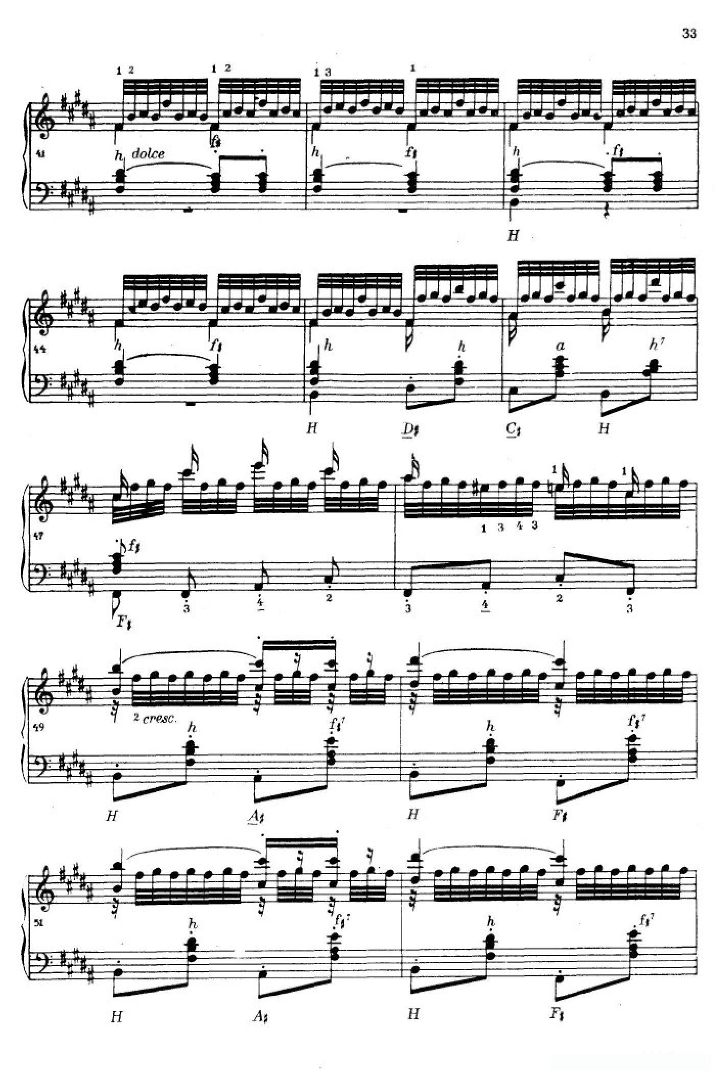 《车尔尼手风琴练习曲集》第Ⅳ册（第6首）